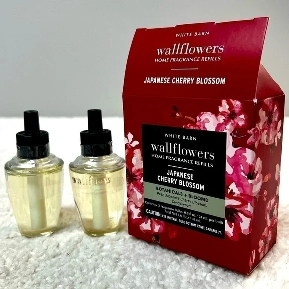 B&BW White Barn "Japanese Cherry Blossom" Wallflowers Home Fragrance Refills - Picture 2 of 5